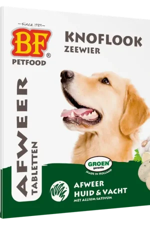 Uitverkoop Biofood hond anti-vlo knoflook tabletten zeewier